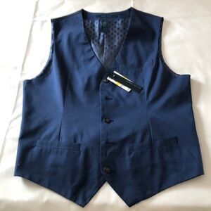 Mens Perry Ellis blue vest NWT